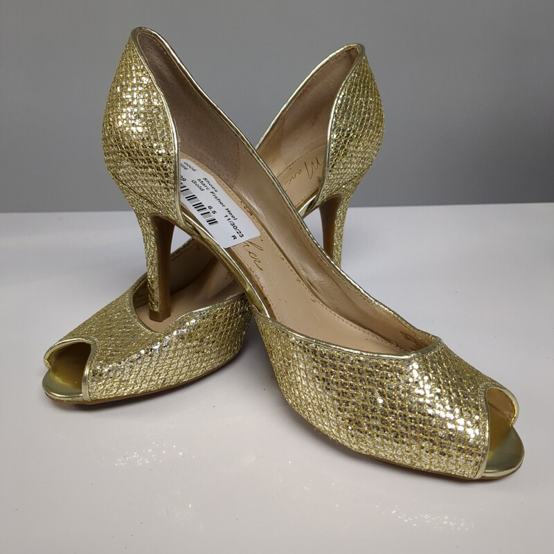 Marc Fisher Heel, Gold, Size: 6.5