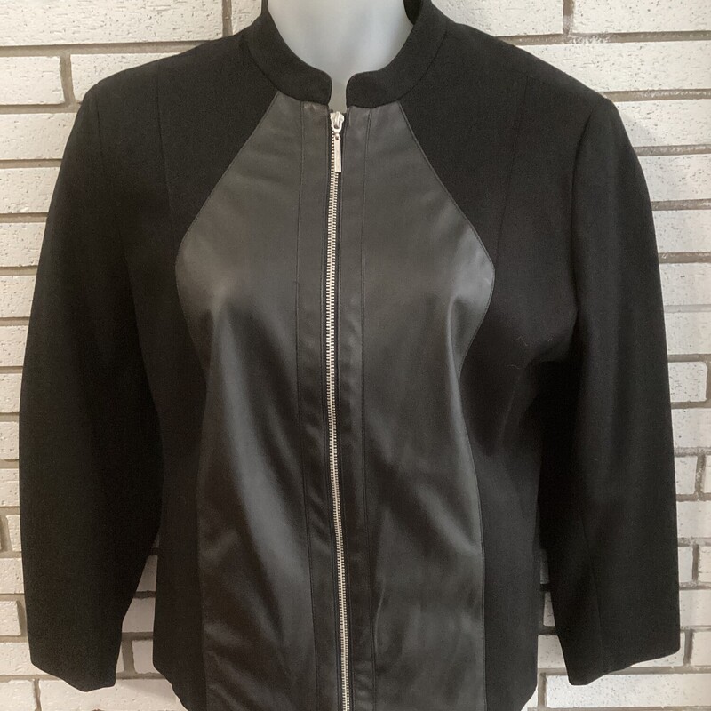 Jacket Pleather Frnt & Zi