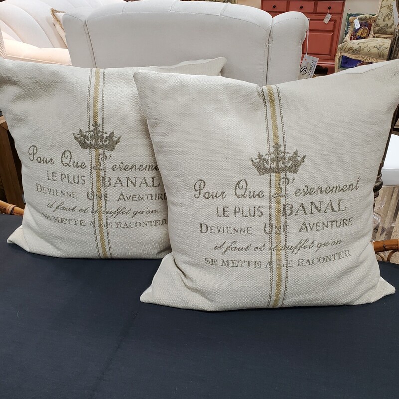 Pair French Pillows