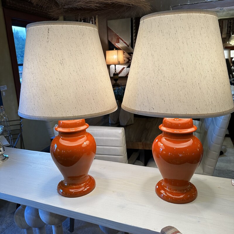 Orange Ceramic - Set of 2

Size: 27Tx17W