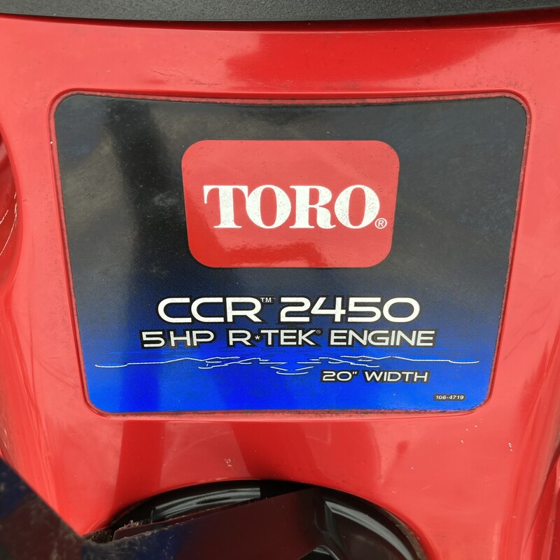 Snowblower, Toro, Size: 20in<br />
model 2450<br />
<br />
Excellent Condition<br />
<br />
*** NO SHIPPING -- SHIPPING FEE SHOWN IS FOR LOCAL DELIVERY ONLY*******