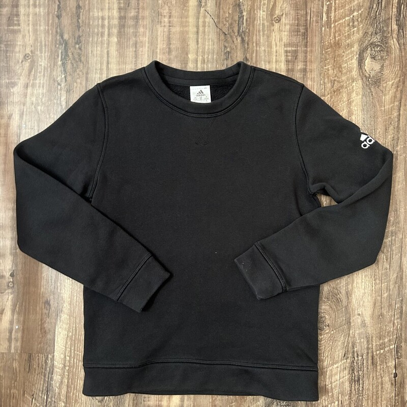 Basic Adidas Sweatshirt, Black, Size: Youth M