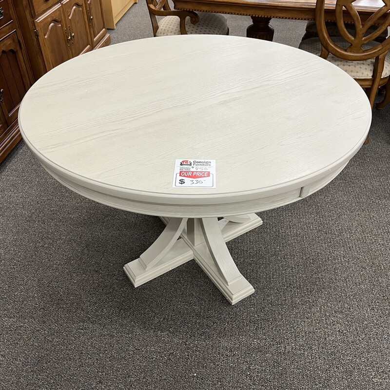 Rnd White Dining Table