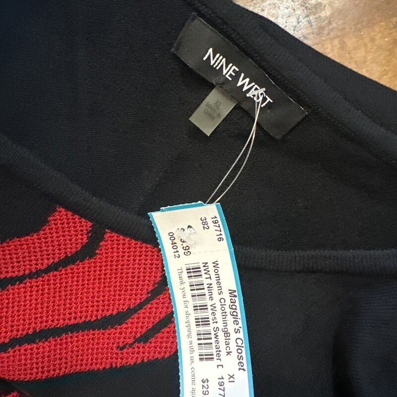 NWT Nine West Sweater Dre, Black, Size: Xl<br />
all slaes final<br />
shipping available<br />
free in store pick up available with in 7 days of purchase
