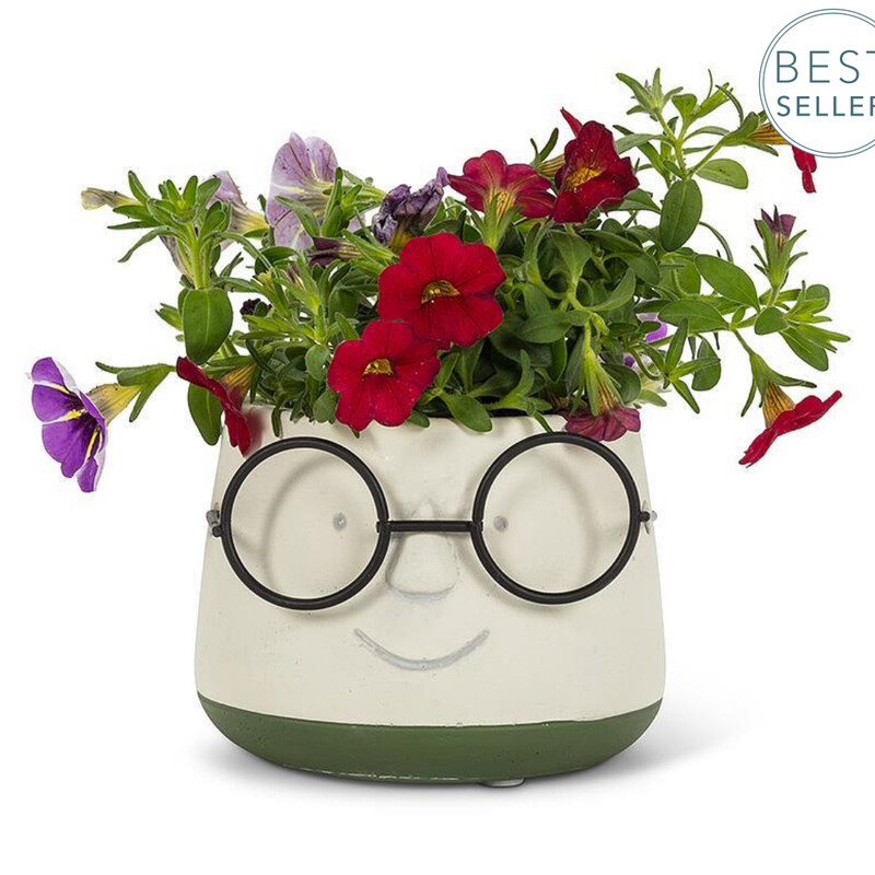 Brand New Small Planter With Glasses