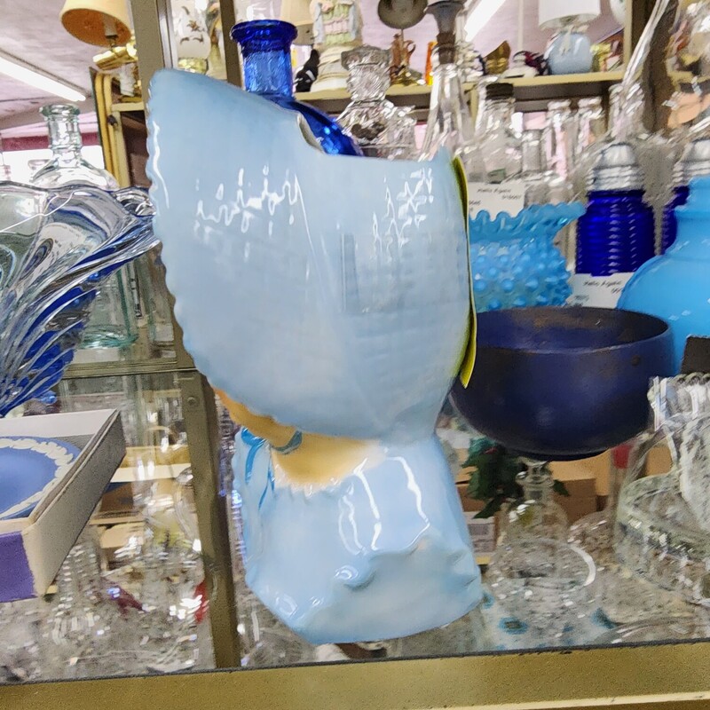 Lady Head Vase, Blue