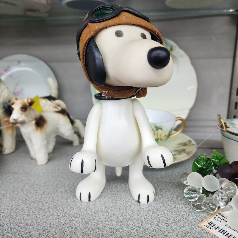 Vtg Snoopy Flying Ace, Rubber Toy, Size: 7 in. 1966
