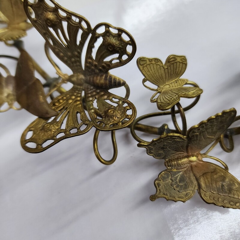 Dresden Petites Wreath, Brass, Size: Butterflies