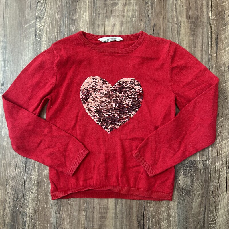 H&M Sequin Heart Pullover