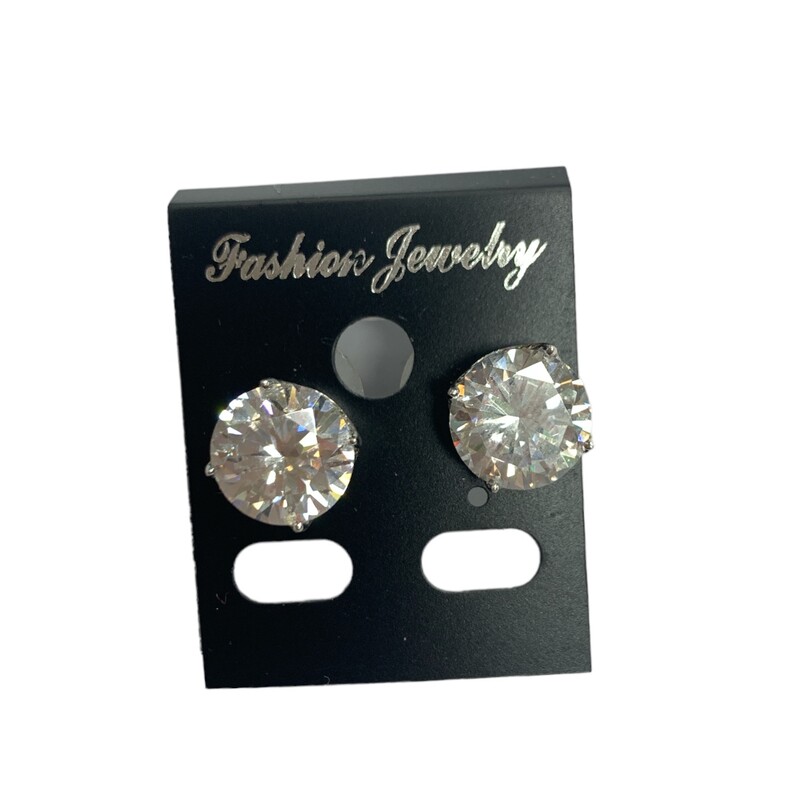 Earings  Stud, Silver, Size: None