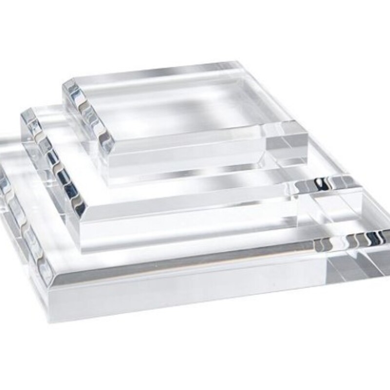 Ballard Designs Large Acrylic Riser
Clear Size: 9 x 9 x 1H
Retails: $99.00
EACH SOLD SEPARATELY