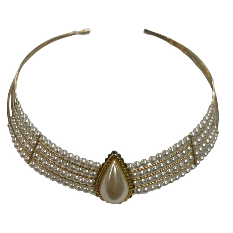 Necklace Pearl, White, Size: None