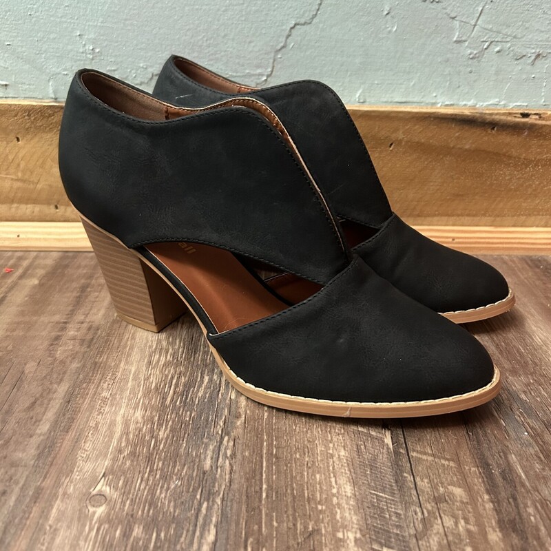 Jolimall Cutout Heels, Black, Size: Shoes 9