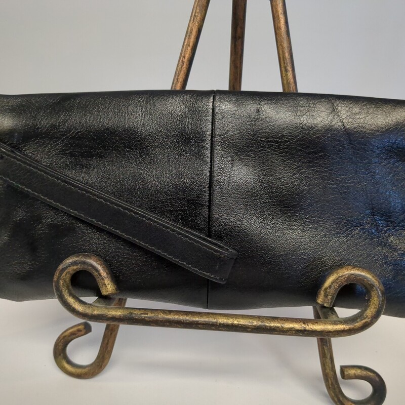 Danier Leather Clutch, Black, Size: Os