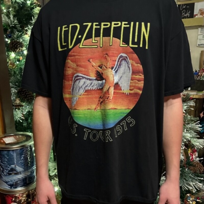 Led Zeppelin, Black, Size: 2X (PreOwned)