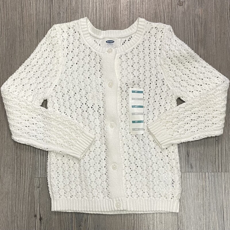 Old Navy Knit Cardigan, White, Size: 4Y
NEW!