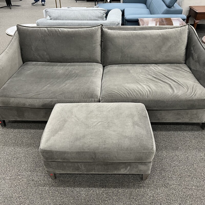 Gray Sofa W/ Ottoman