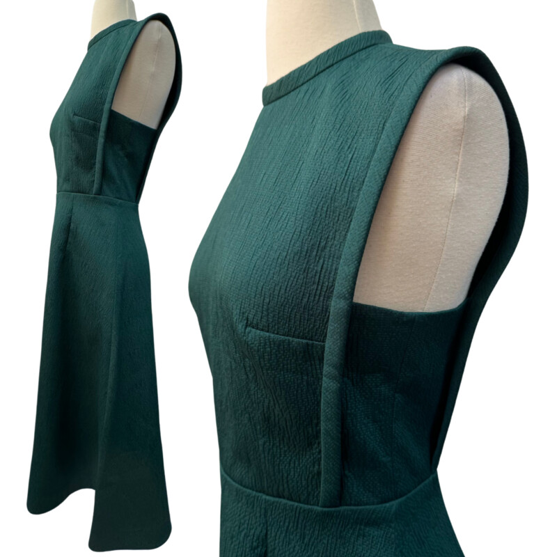 New Designer Emilia Wickstead<br />
Elisabeth A-Line Cloque Midi Dress<br />
Retails for $1780.00<br />
Color: Emerald<br />
Size: 2