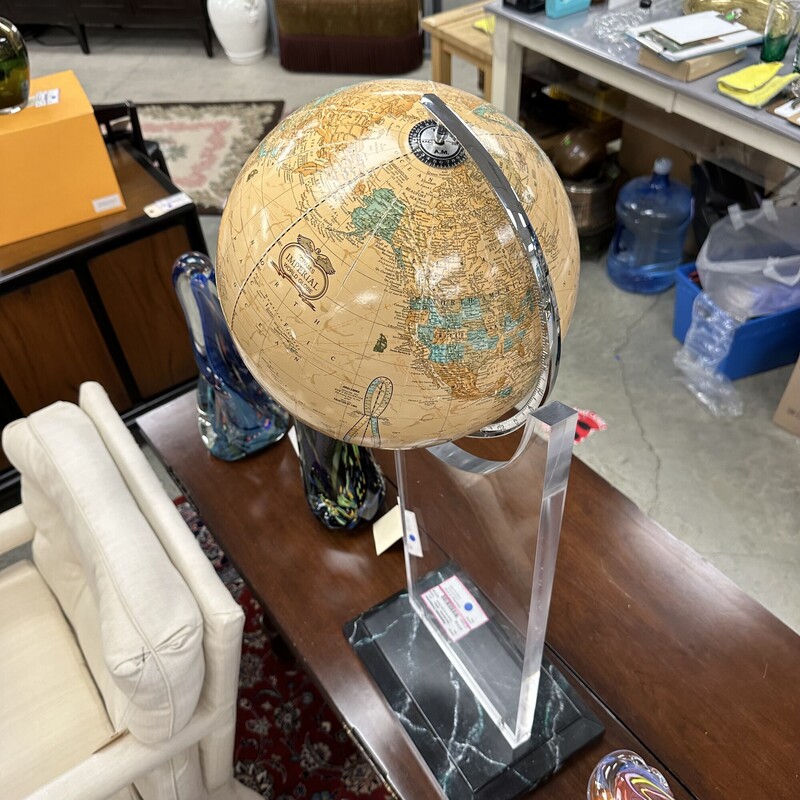 Globe On Acrylic Stand, Artisan
Size: 33in H