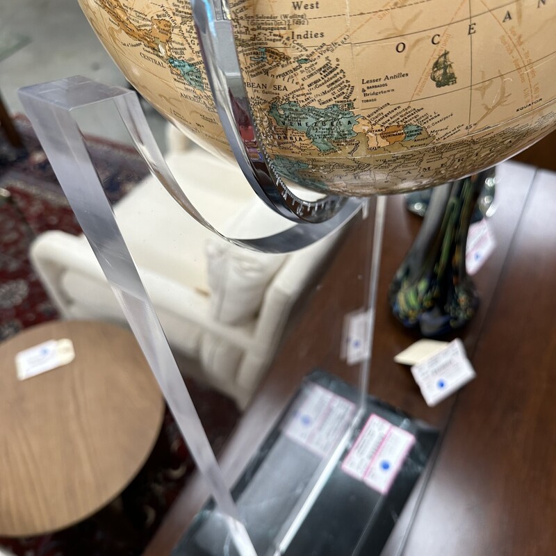 Globe On Acrylic Stand, Artisan
Size: 33in H