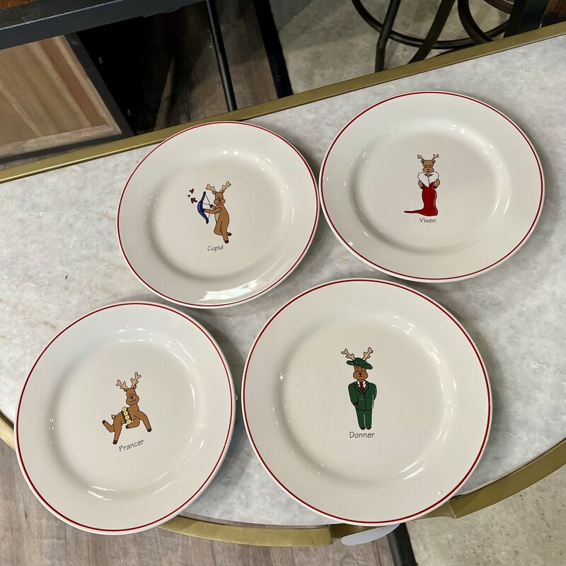 Deer Plates, None, Size: Set Of 8