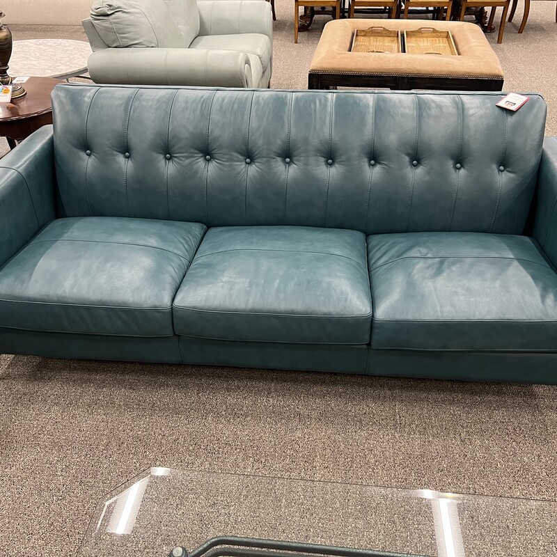 Turquoise Lthr Sofa Consign Furniture Meridian