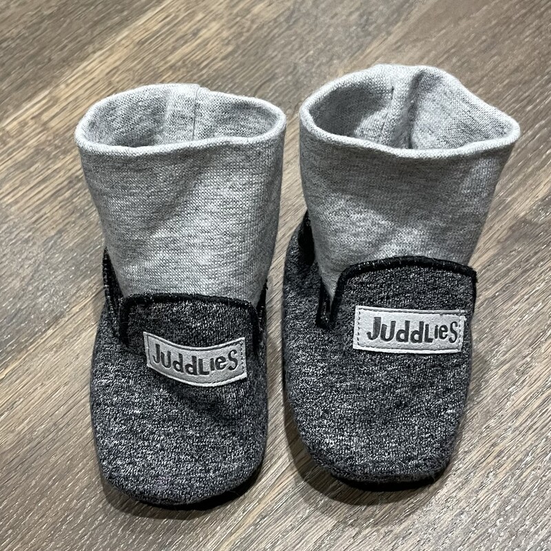 Juddlies Baby Booties, Grey, Size: Newborn