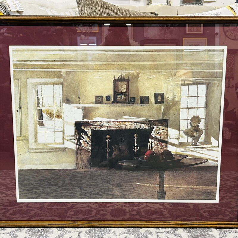 Andrew Wyeth Big Room Print
Red Tan Brown Black Size: 34.5 x 28H