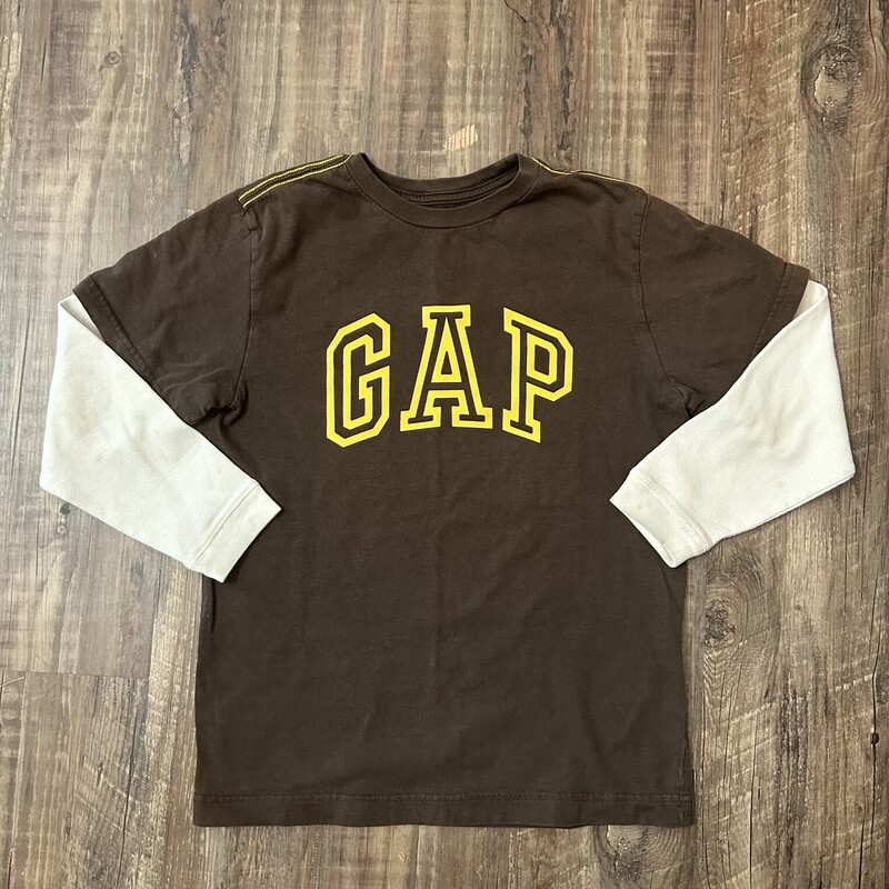 Gap Layer Logo Tee, Brown, Size: Youth S