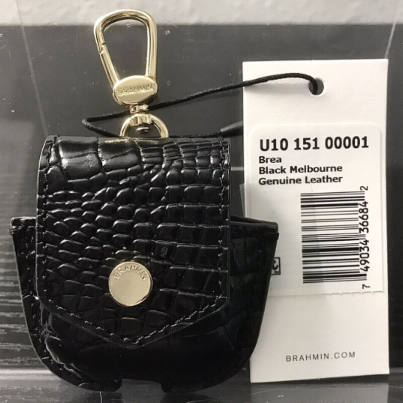 Brahmin Earbud Case
Retailed for $65
Black Gold
Size: 2.5x2.5H