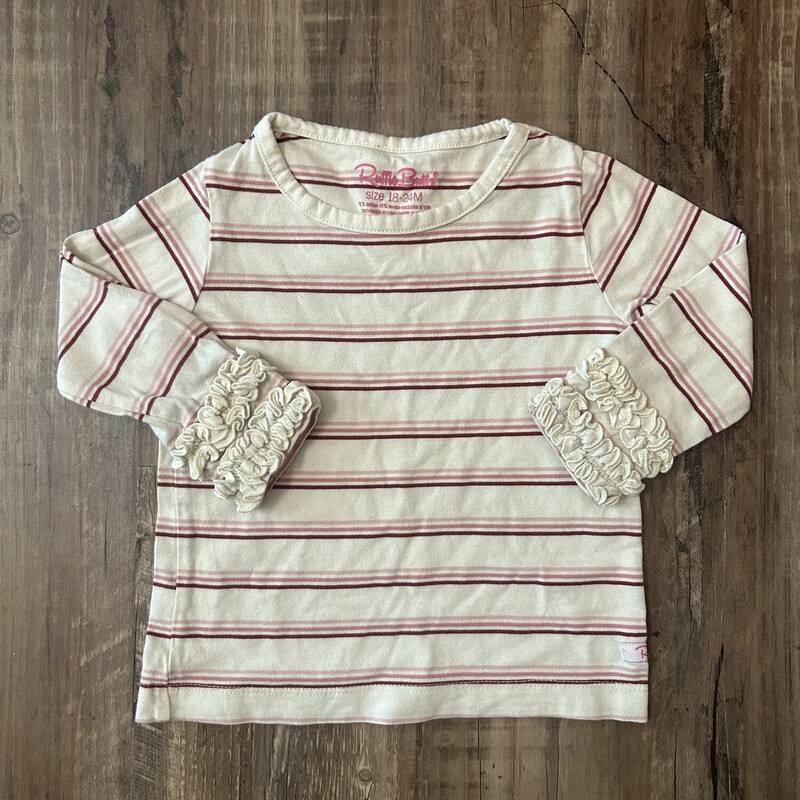 Ruffle Butts L/S Stripe, Pink, Size: Baby 18-24