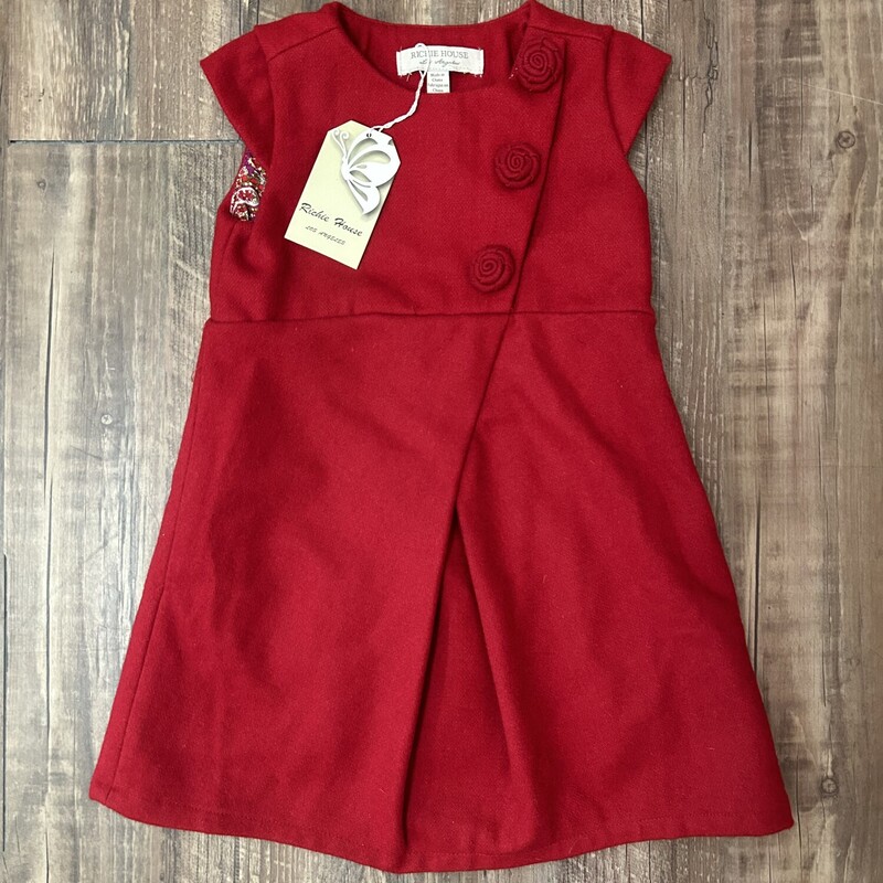 Richie House Wool, Red, Size: Toddler 3t