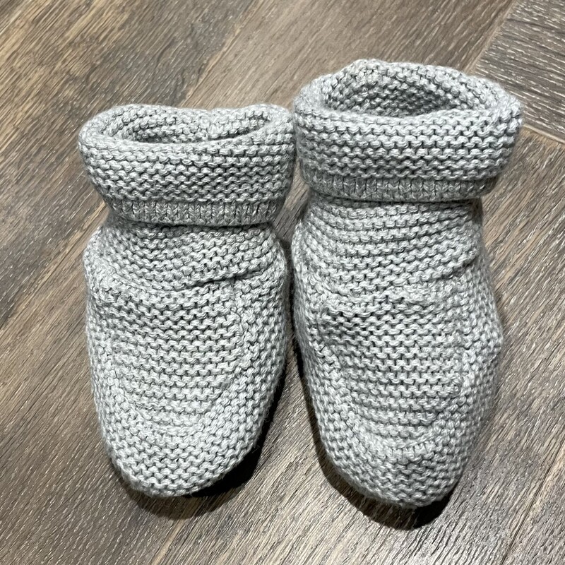 Gap Knit Baby Bootie, Grey, Size: 6-12M