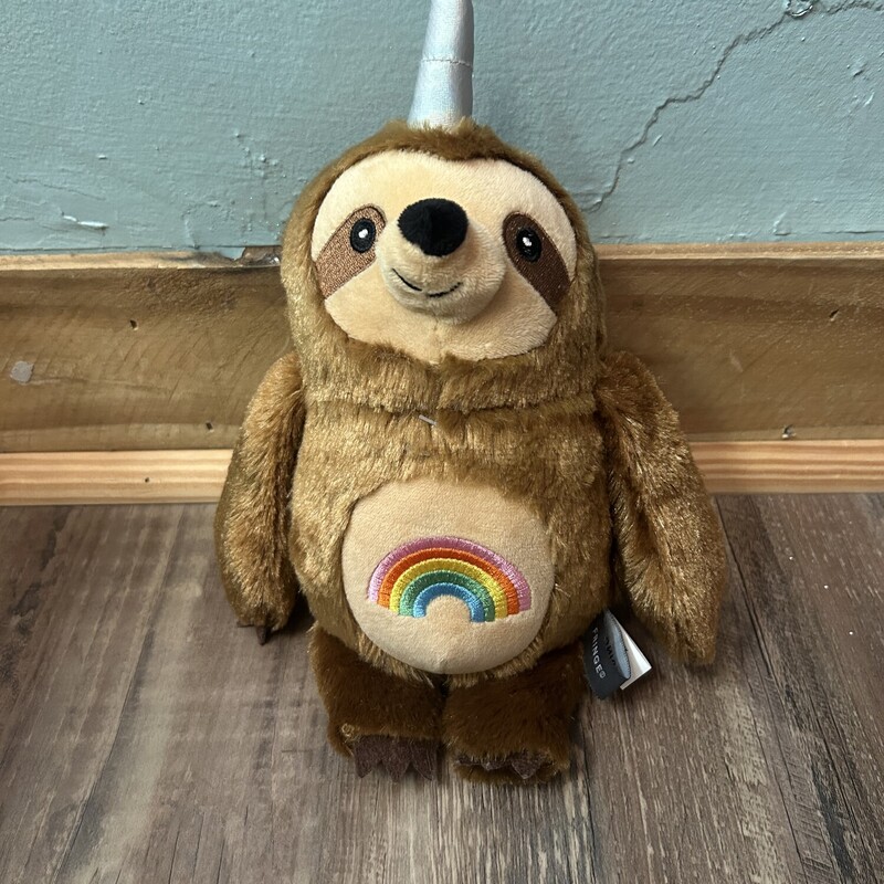 Fringe Rainbow Sloth Plus, Brown, Size: Plush