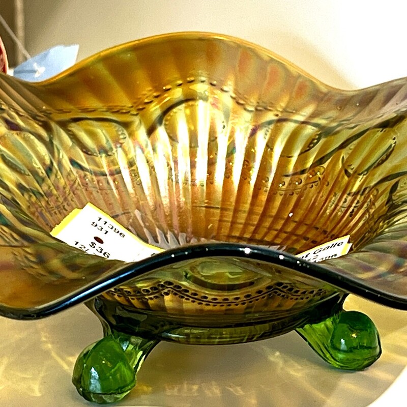 Bowl Footed Carnival Glas