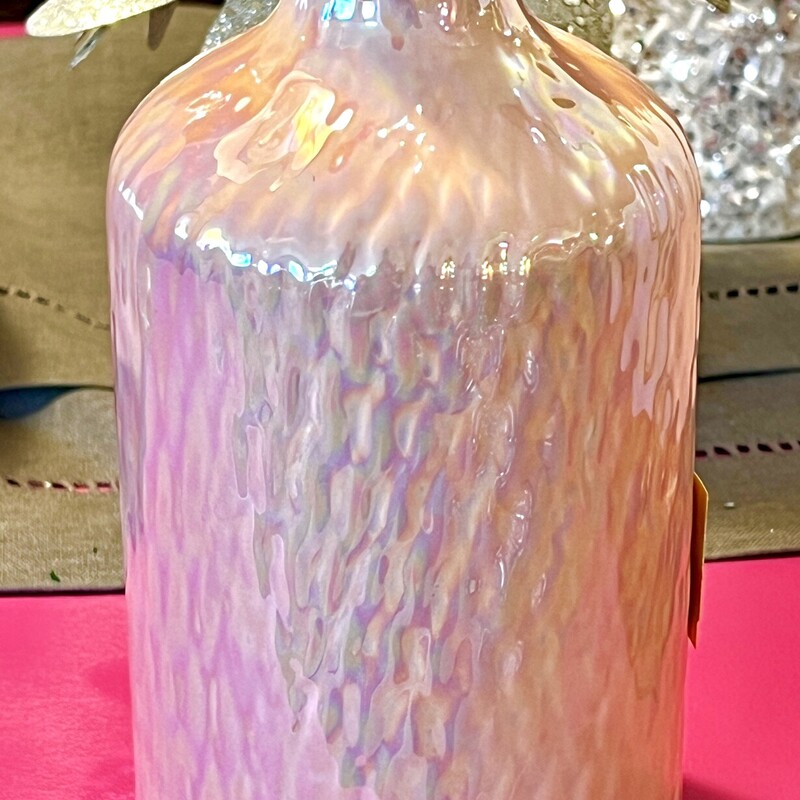 Vase Irricescent, Pink,
Size: 7 Tall