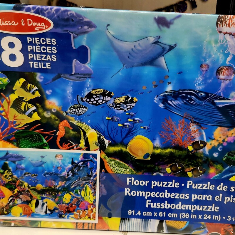 Under The Sea Floor Puzzl, 4 Piece8, Size: Floor