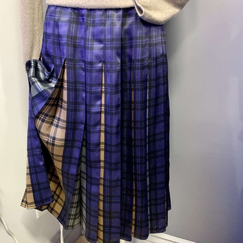 Escada Silk Plaid Skirt