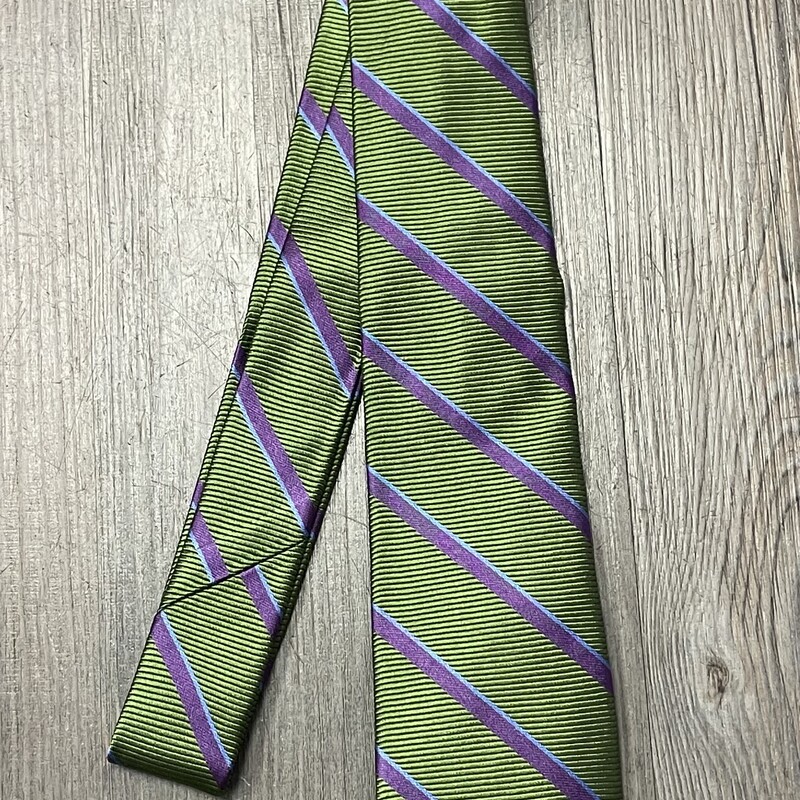 Brooks Brothers Tie, Green/Purple/Blue, Size: Teen