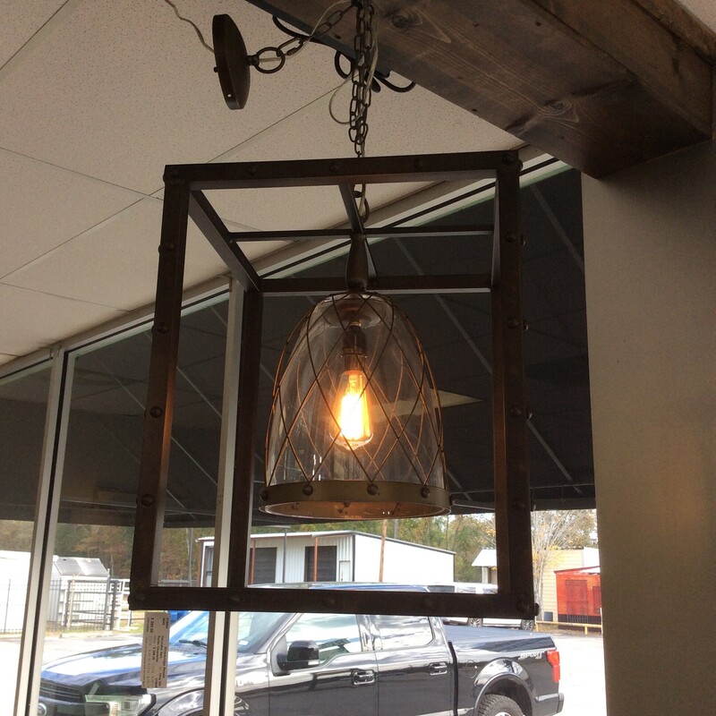 This is a gorgeous chandelier. Rustic but in a very modern, contemporary way.