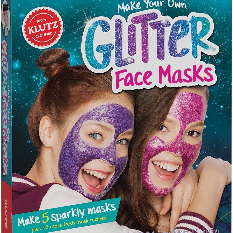 Make Your Own Glitter Masks, Size: 8+
Get Glammed Up to Chill Out!
32-page book of instructions & inspiration
Glitter in 3 colours
Peel-off face mask mix
2 lidded containers, 2 sheet masks, silicone applicator brush, 2 stickers.