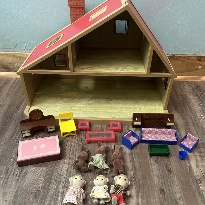 Calico Corner Dollhouse, Tan, Size: Toy/Game