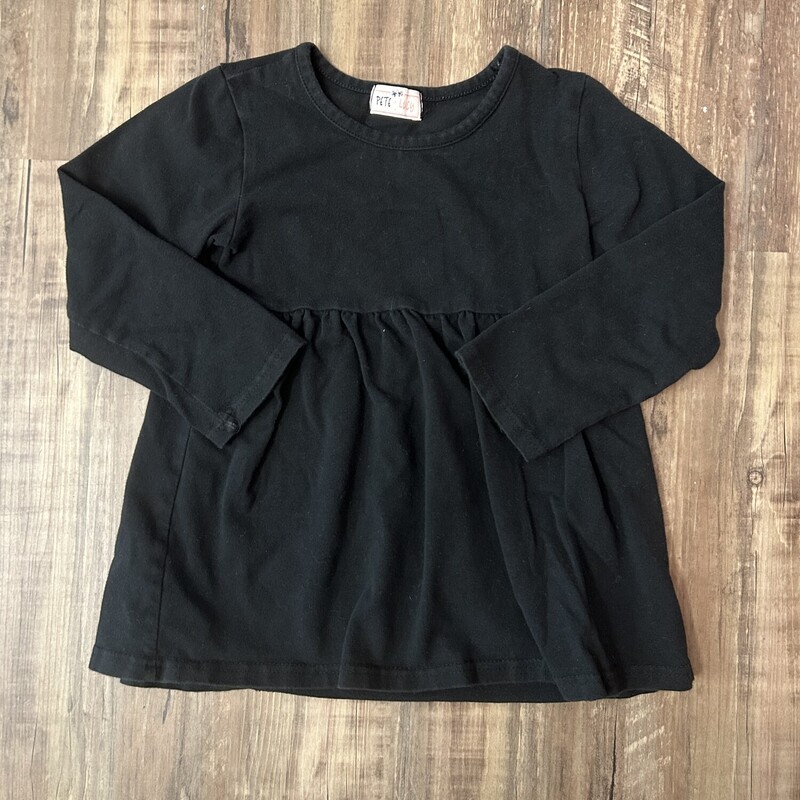 Pete+Lucy Dress Top, Black, Size: Toddler 4t