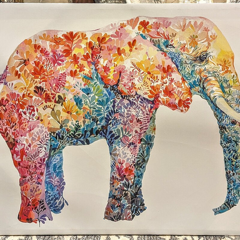 Colorful Elephant Canvas
White Multicolored Size: 40 x 30H