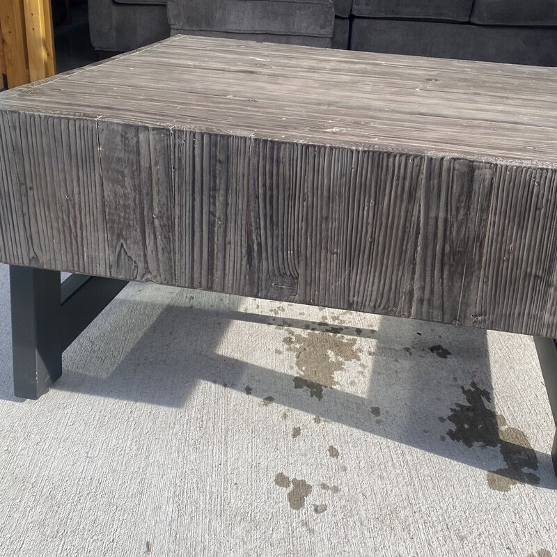 Reclaimed Wood & Metal Side Tables

Size: 33x31x18H