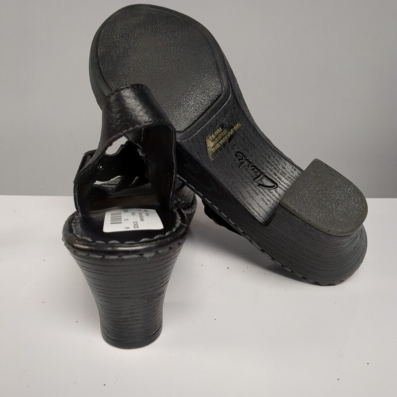 Clarks Sandals, Black, Size: 12