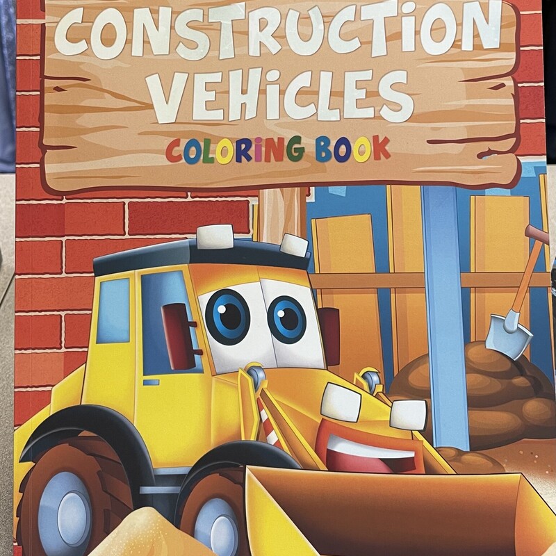 Construction Vehicles Colouring Book
 Multi, Size: Paperback