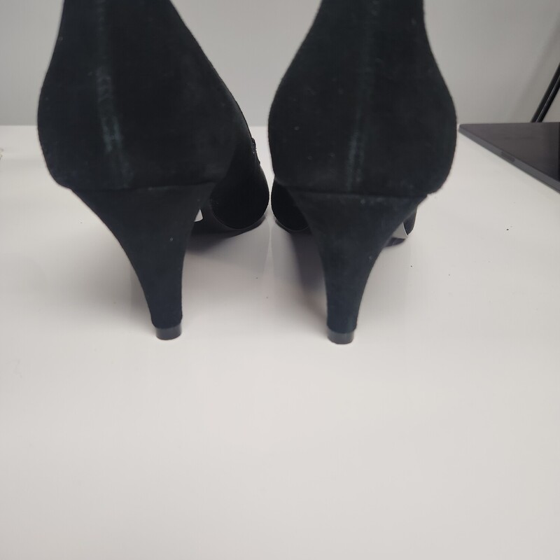 Steve Madden Suede Heels, Black, Size: 8