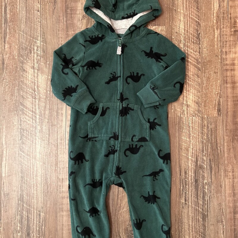 Carters Dino Hood Fleece, Green, Size: Baby 18m