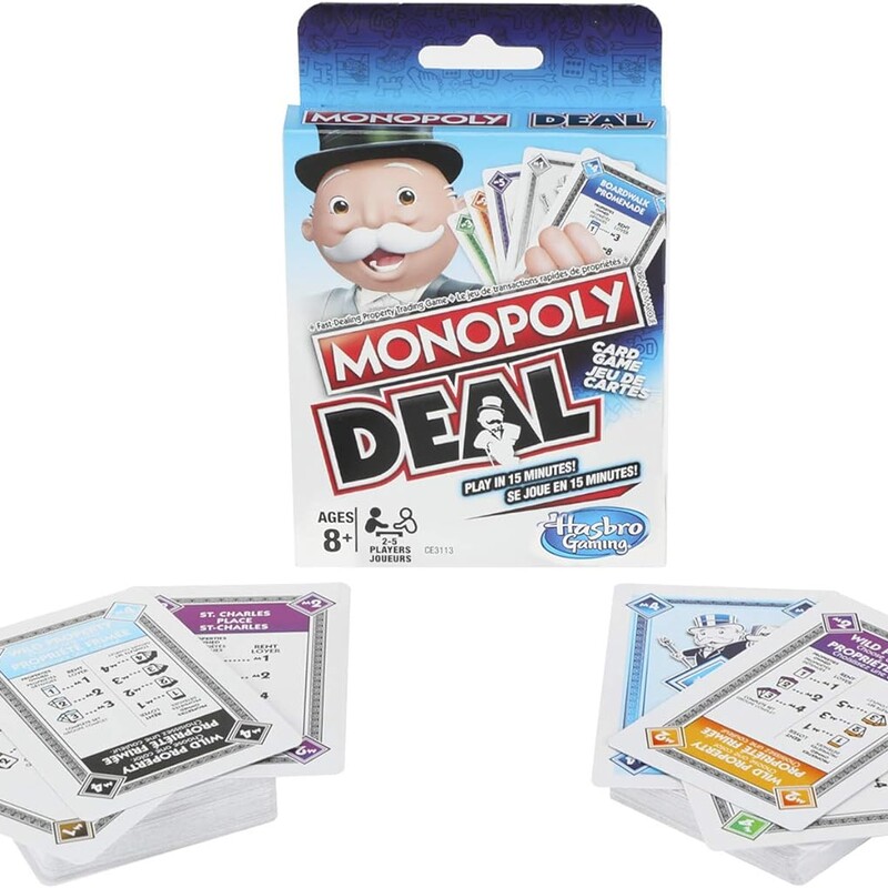 Monopoly Deal Card Game, Ages 8+, Size: Game